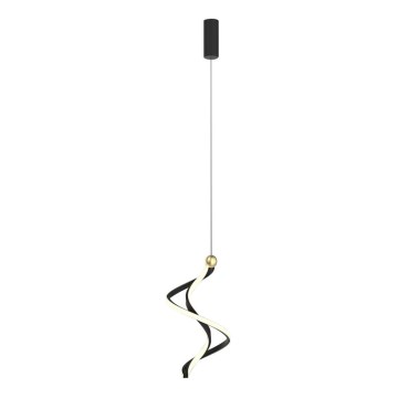 Світлодіодна підвісна люстра COLIA LED/19W/230V чорний/золотий