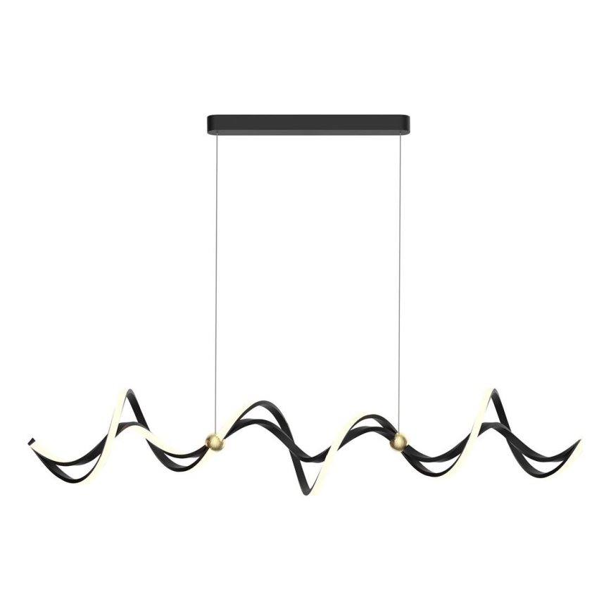 Світлодіодна підвісна люстра COLIA LED/55W/230V чорний/золотий