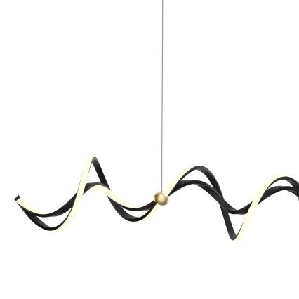 Світлодіодна підвісна люстра COLIA LED/55W/230V чорний/золотий