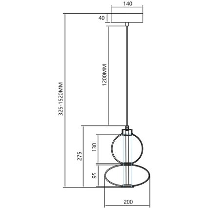 Світлодіодна підвісна люстра DAPHNE LED/12W/230V сірий
