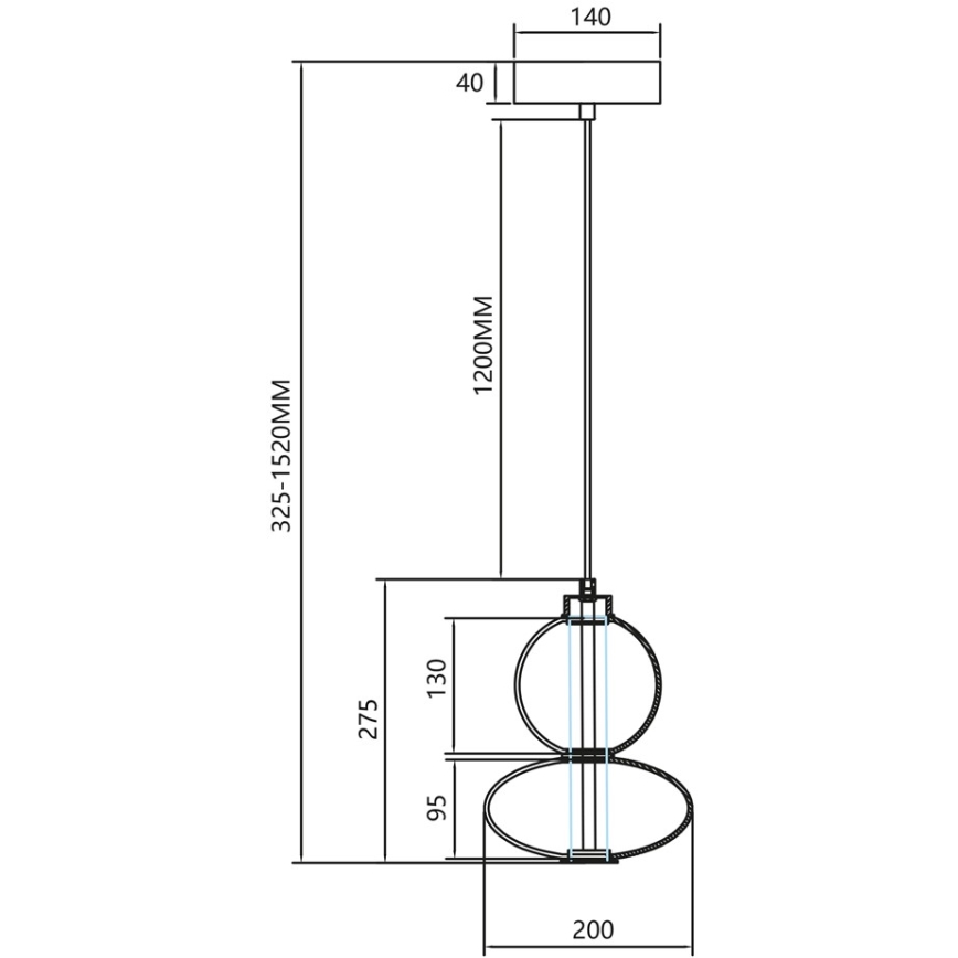 Світлодіодна підвісна люстра DAPHNE LED/12W/230V сірий
