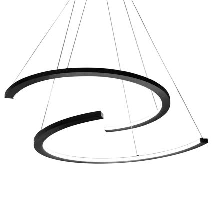 Світлодіодна підвісна люстра DOUBLEMOON LED/30W/230V чорний