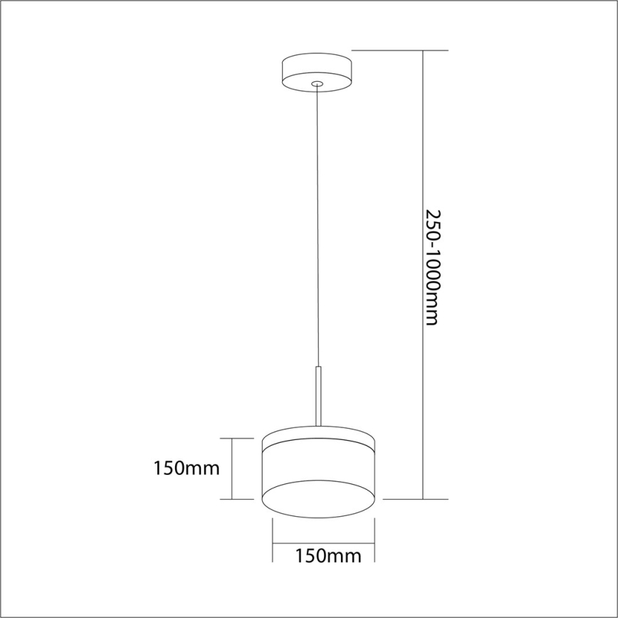 Світлодіодна підвісна люстра ELEGANCE LED/9W/230V діаметр 15 см золотий