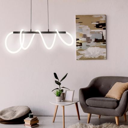 Світлодіодна підвісна люстра EMMA LED/38W/230V чорний