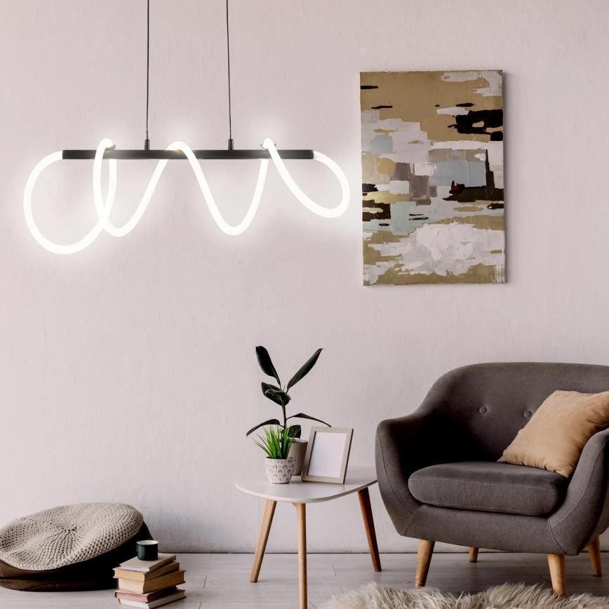 Світлодіодна підвісна люстра EMMA LED/38W/230V чорний