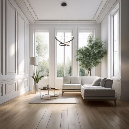 Світлодіодна підвісна люстра EMPOLI LED/55W/230V чорний