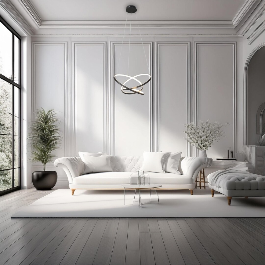 Світлодіодна підвісна люстра EMPOLI LED/55W/230V чорний