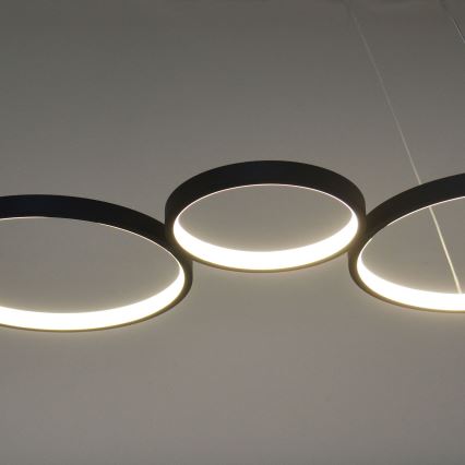 Світлодіодна підвісна люстра FLAMENCO LED/42W/230V 4000K чорний