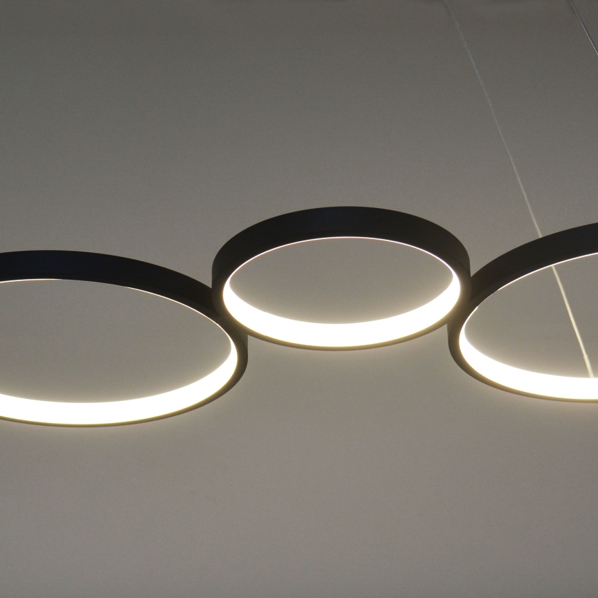 Світлодіодна підвісна люстра FLAMENCO LED/42W/230V 4000K чорний