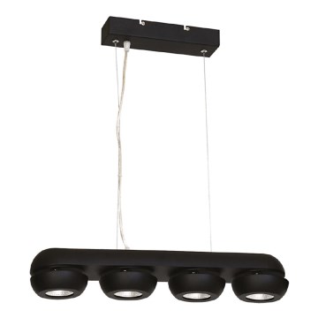 Світлодіодна підвісна люстра FLARE 4xLED/10W/230V чорний