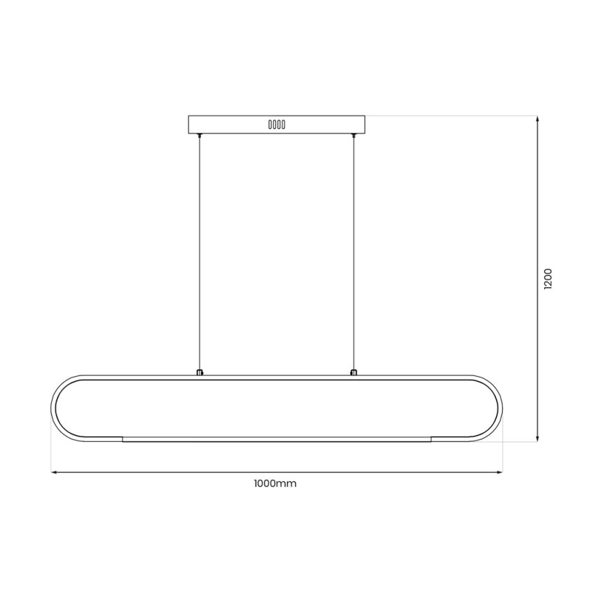 Світлодіодна підвісна люстра FRAME LED/42W/230V чорний
