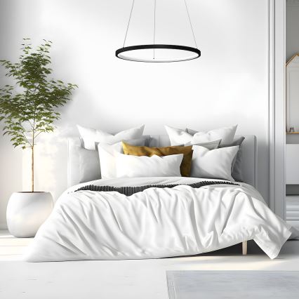 Світлодіодна підвісна люстра HOOP LED/27W/230V діаметр 50 см 4000K чорний