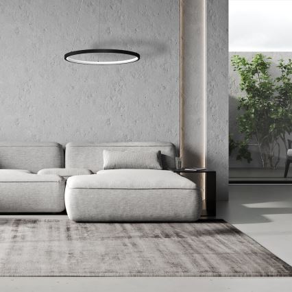 Світлодіодна підвісна люстра HOOP LED/27W/230V діаметр 50 см 4000K чорний