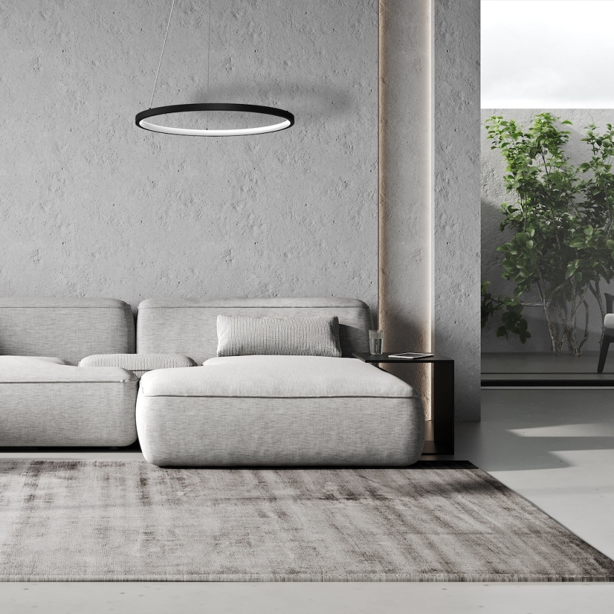 Світлодіодна підвісна люстра HOOP LED/27W/230V діаметр 50 см 4000K чорний