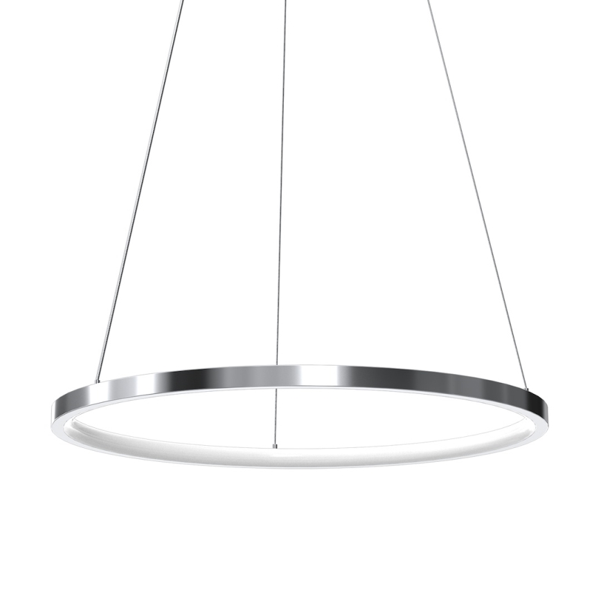 Світлодіодна підвісна люстра HOOP LED/27W/230V діаметр 50 см 4000K глянцевий хром
