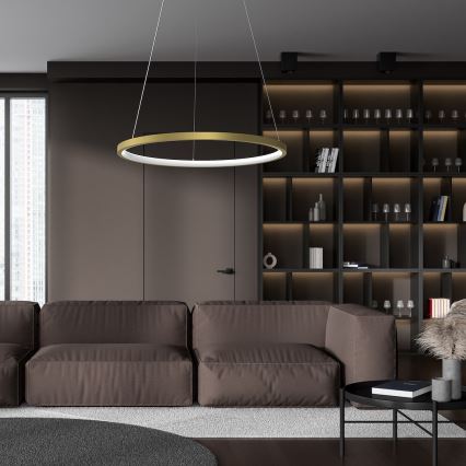 Світлодіодна підвісна люстра HOOP LED/27W/230V діаметр 50 см 4000K золотий