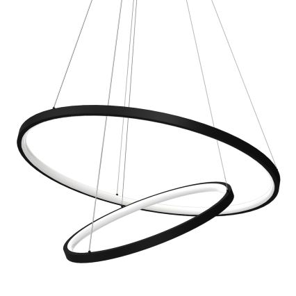 Світлодіодна підвісна люстра HOOP LED/51W/230V діаметр 60 см 4000K чорний