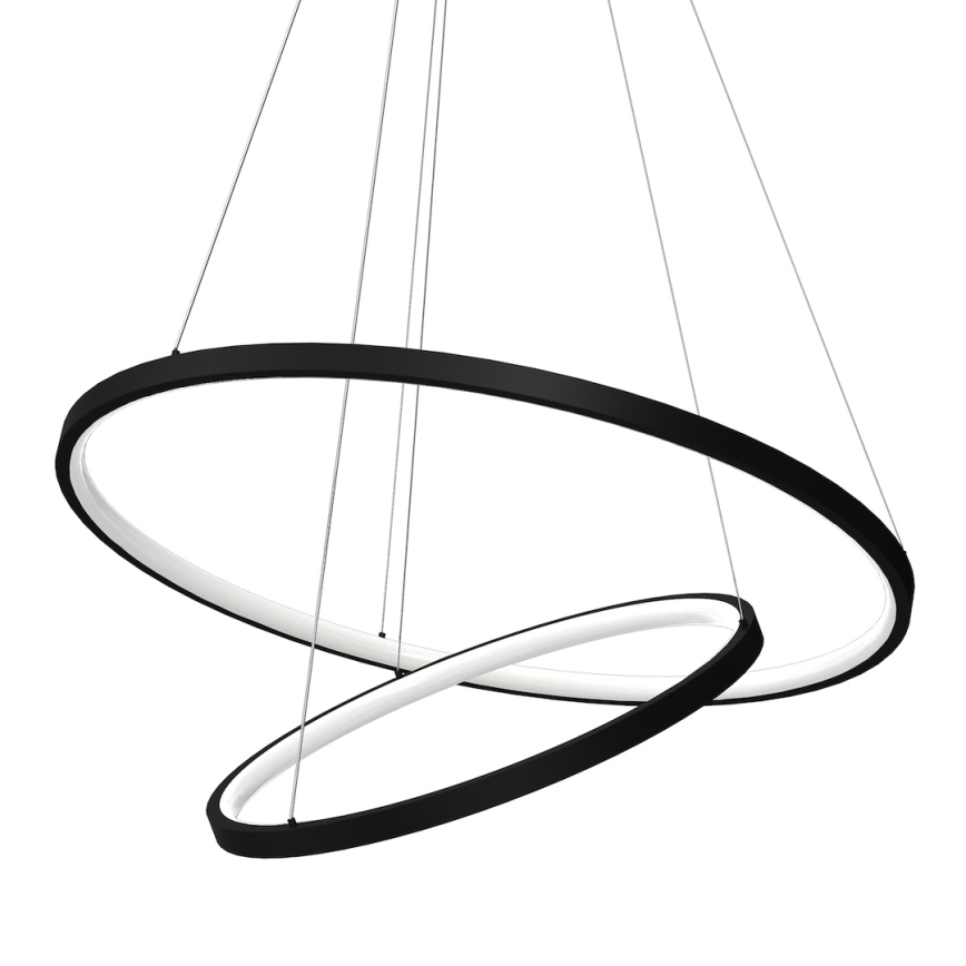 Світлодіодна підвісна люстра HOOP LED/51W/230V діаметр 60 см 4000K чорний