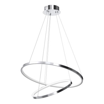 Світлодіодна підвісна люстра HOOP LED/51W/230V діаметр 60 см 4000K глянцевий хром