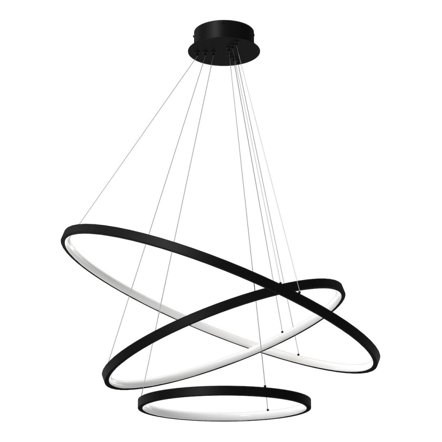 Світлодіодна підвісна люстра HOOP LED/93W/230V діаметр 60 см 4000K чорний