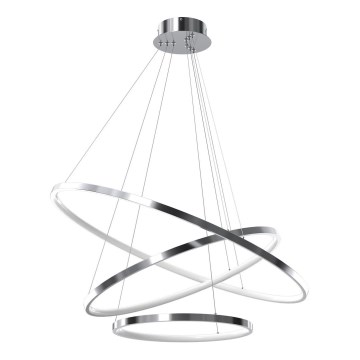 Світлодіодна підвісна люстра HOOP LED/93W/230V діаметр 80 см 4000K глянцевий хром