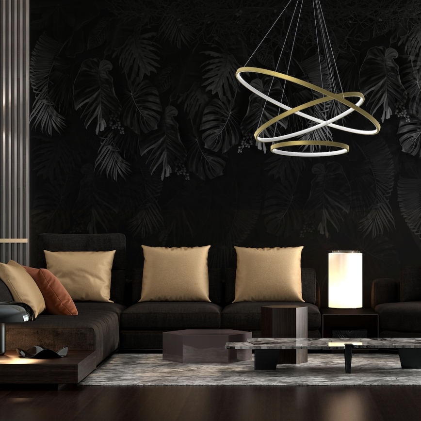 Світлодіодна підвісна люстра HOOP LED/93W/230V діаметр 80 см 4000K золотий