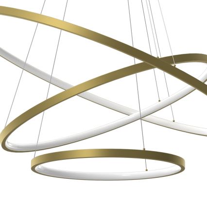 Світлодіодна підвісна люстра HOOP LED/93W/230V діаметр 80 см 4000K золотий