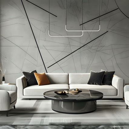 Світлодіодна підвісна люстра HORIZONT 2xLED/11W/230V чорний