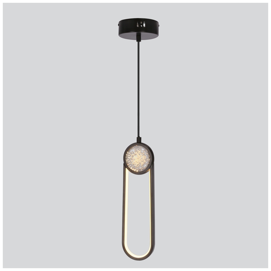 Світлодіодна підвісна люстра LACRIMA LED/15W/230V 3000K чорний