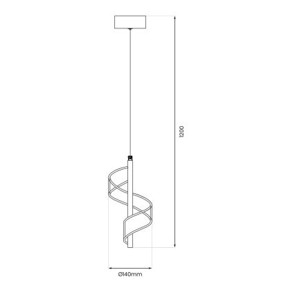 Світлодіодна підвісна люстра LARGO LED/10W/230V золотий