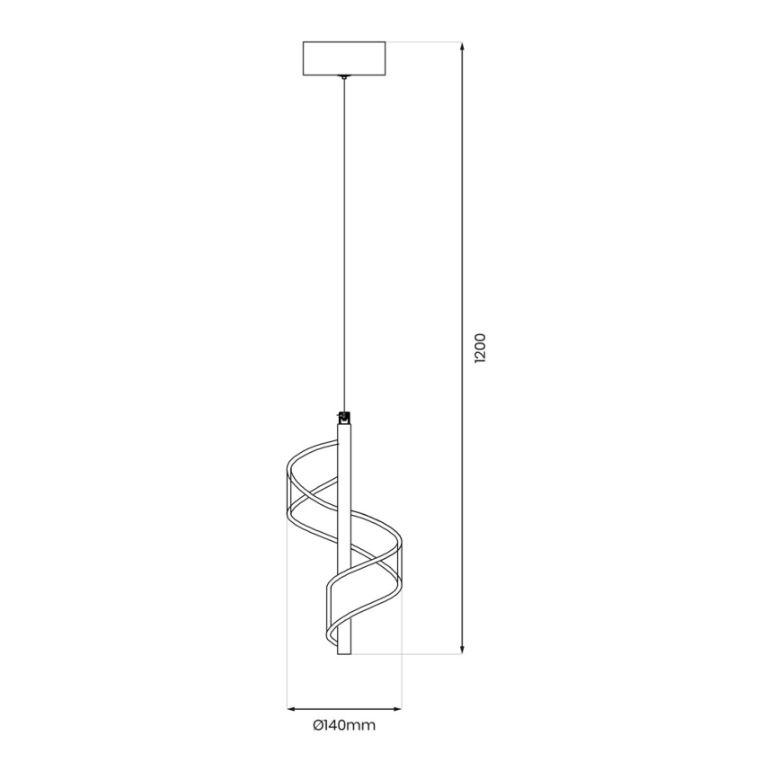 Світлодіодна підвісна люстра LARGO LED/10W/230V золотий