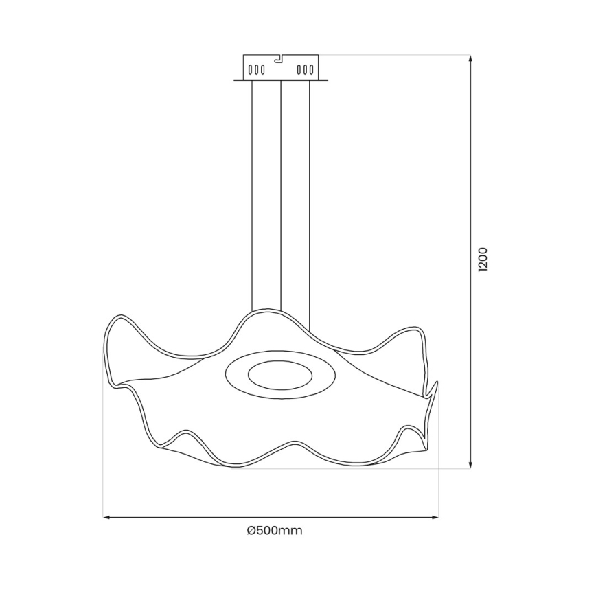 Світлодіодна підвісна люстра LARGO LED/16W/230V золотий