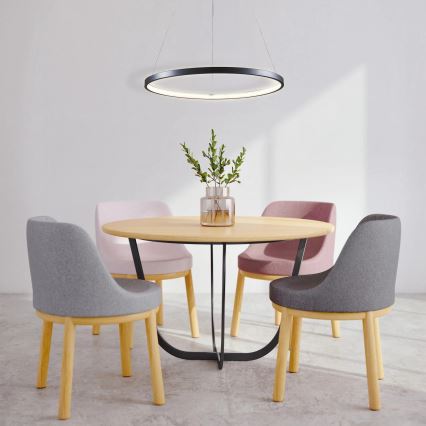 Світлодіодна підвісна люстра LEA LED/20W/230V 4000K діаметр 50 см чорний