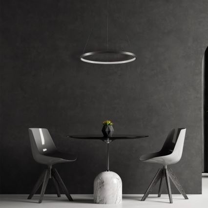 Світлодіодна підвісна люстра LEA LED/20W/230V 4000K діаметр 50 см чорний