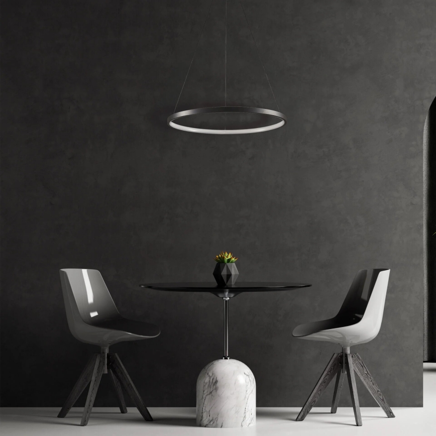 Світлодіодна підвісна люстра LEA LED/20W/230V 4000K діаметр 50 см чорний