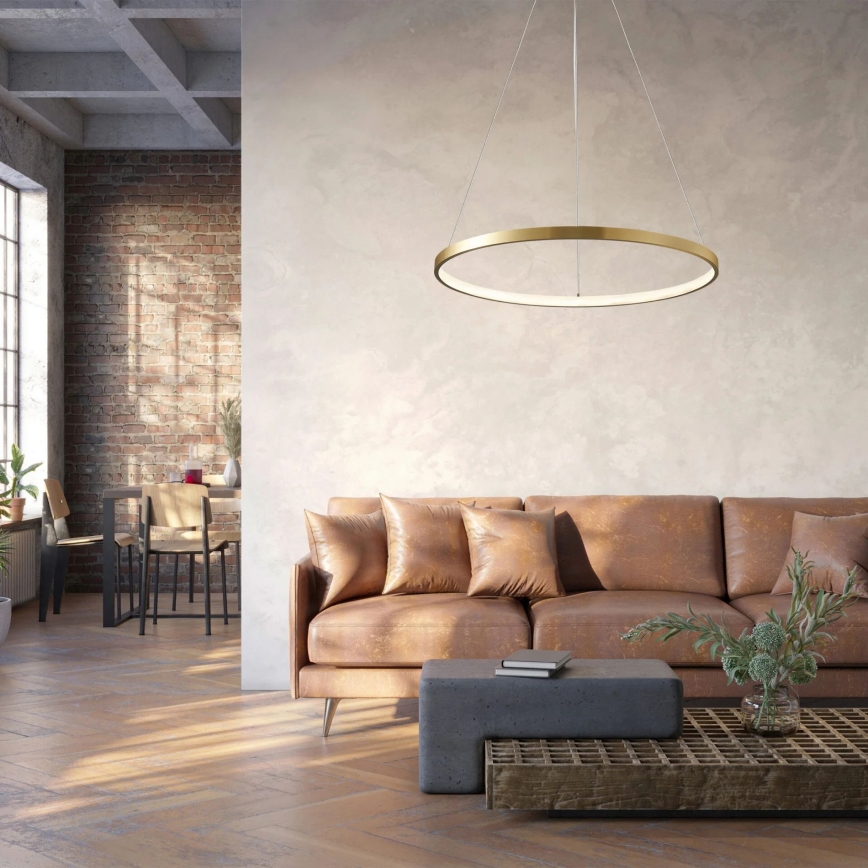 Світлодіодна підвісна люстра LEA LED/20W/230V 4000K діаметр 50 см золотий
