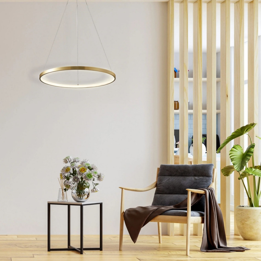 Світлодіодна підвісна люстра LEA LED/20W/230V 4000K діаметр 50 см золотий
