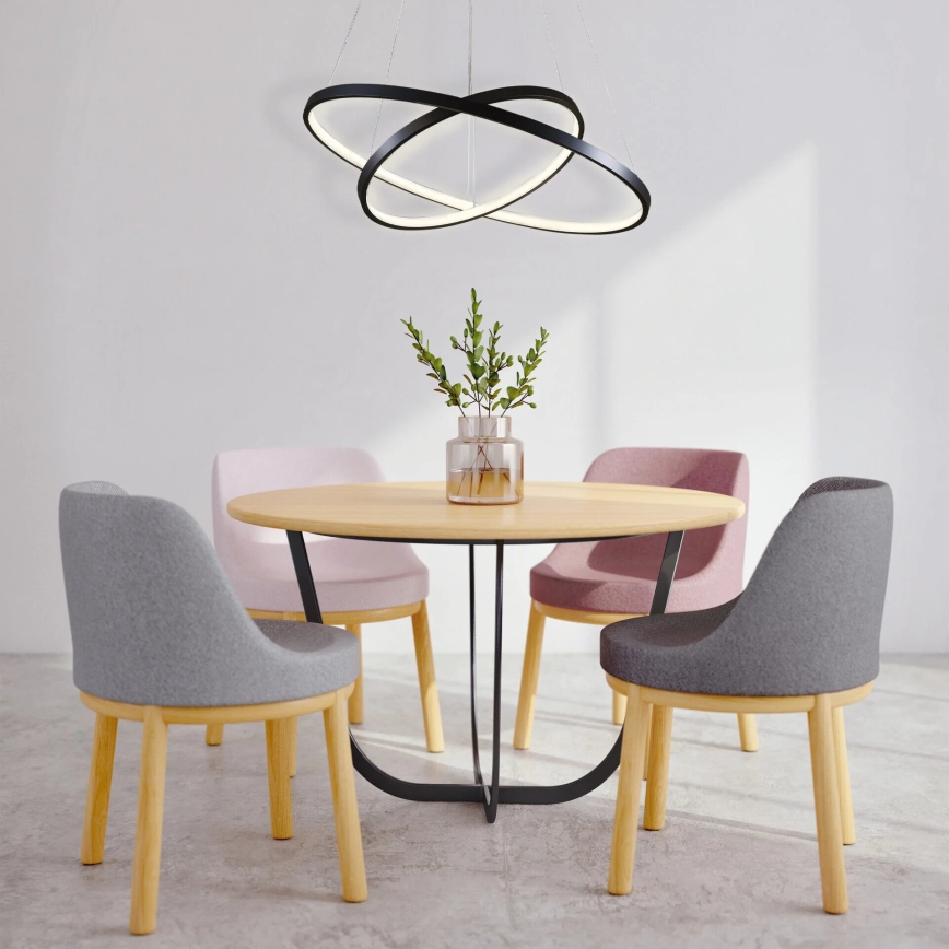 Світлодіодна підвісна люстра LEA LED/35W/230V 4000K діаметр 60 см чорний