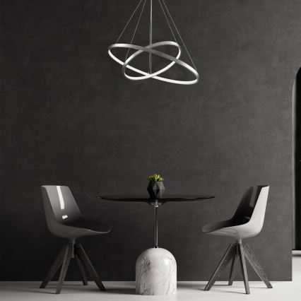 Світлодіодна підвісна люстра LEA LED/35W/230V 4000K діаметр 60 см матовий хром