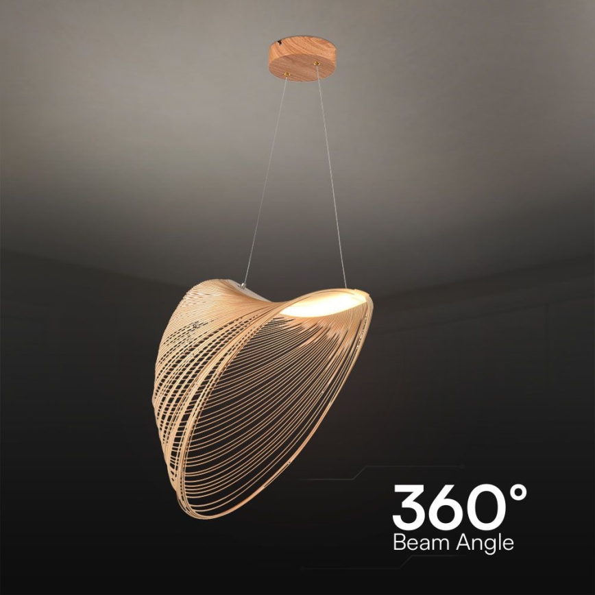Світлодіодна підвісна люстра LED/10W/230V 3000K бежевий
