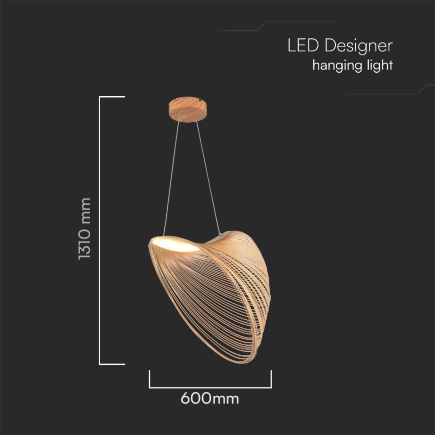 Світлодіодна підвісна люстра LED/10W/230V 3000K бежевий