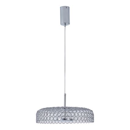 Світлодіодна підвісна люстра LED/10W/230V 3000K глянцевий хром діаметр 35 см
