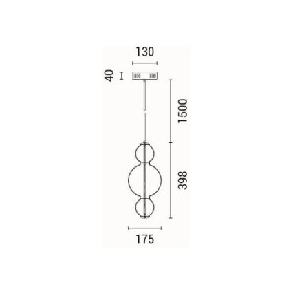 Світлодіодна підвісна люстра LED/12,6W/230V 3000K