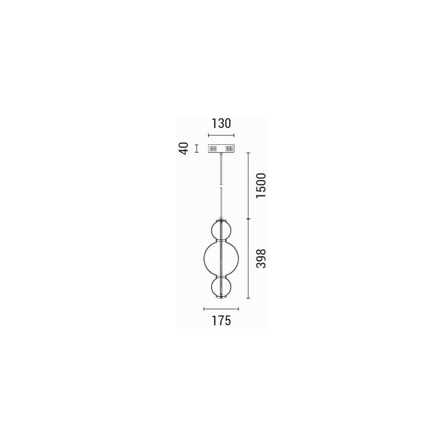 Світлодіодна підвісна люстра LED/12,6W/230V 3000K