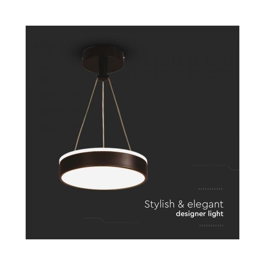 Світлодіодна підвісна люстра LED/12W/230V 4000K чорний