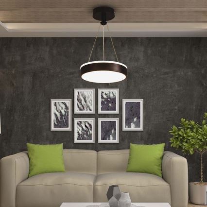 Світлодіодна підвісна люстра LED/12W/230V 4000K чорний