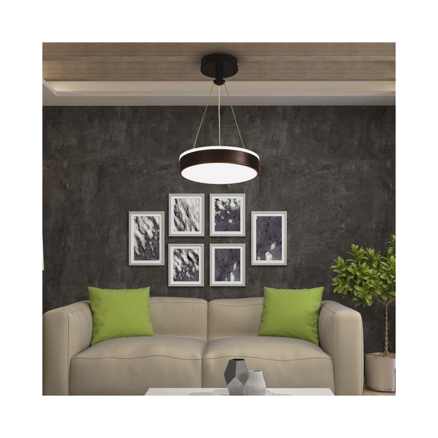 Світлодіодна підвісна люстра LED/12W/230V 4000K чорний