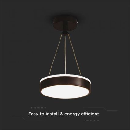 Світлодіодна підвісна люстра LED/12W/230V 4000K чорний