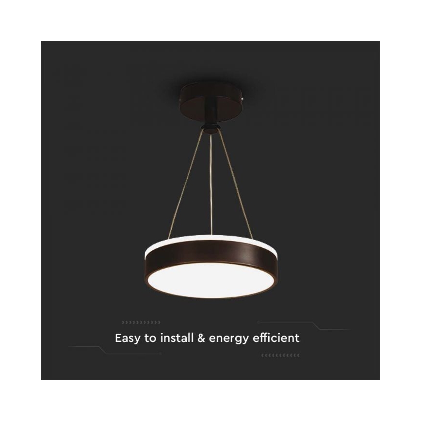 Світлодіодна підвісна люстра LED/12W/230V 4000K чорний