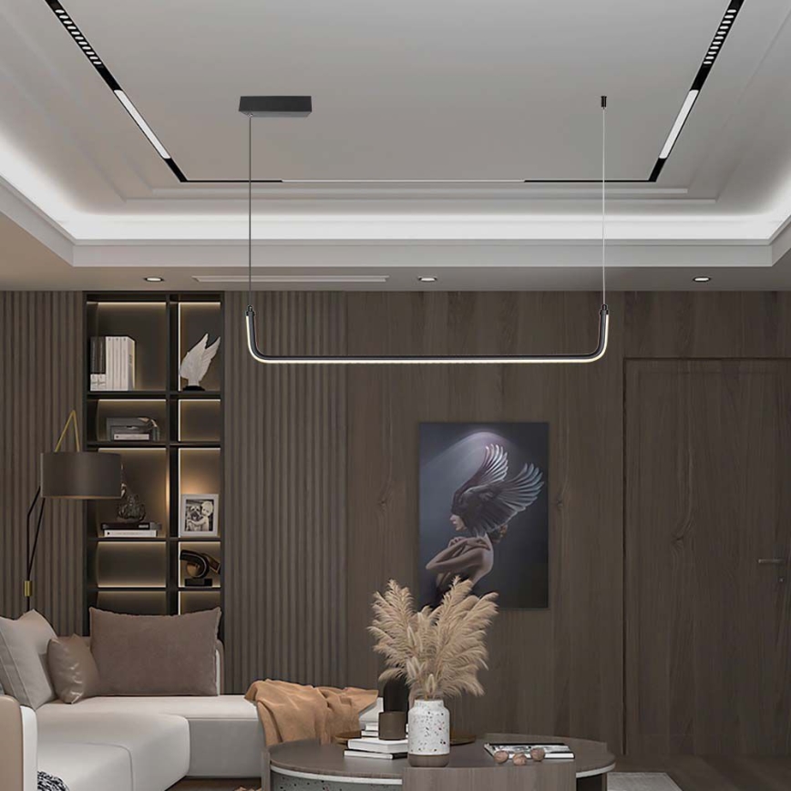 Світлодіодна підвісна люстра LED/12W/230V 4000K чорний